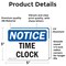 Signmission Time Clock, 5 in W x Rectangle, Vinyl Decal OS-2PACK-NS-D-35-L-18675 - alternate 3
